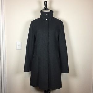 Guess wool blend funnel neck coat